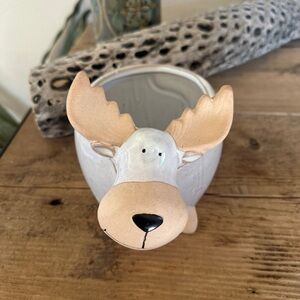 NWOT White Moose Planter